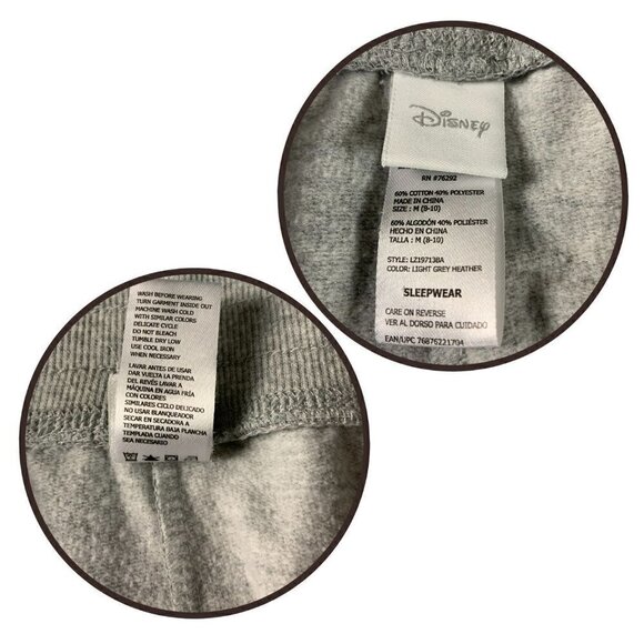 Disney Sleepwear Winnie the Pooh Bear Light Grey Heather Lounge Pants, Medium - Picture 6 of 7